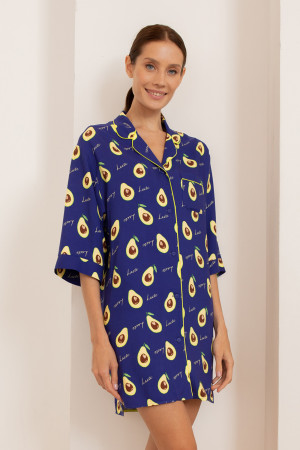 NEW Рубашка 56426 Фиолетовый авокадо