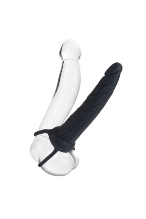 Насадка на пенис Silicone Love Rider Dual Penetrator для двойного проникновения - 14 см.