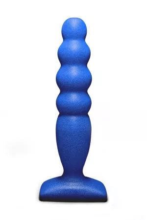Синий анальный стимулятор Large Bubble Plug - 14,5 см.