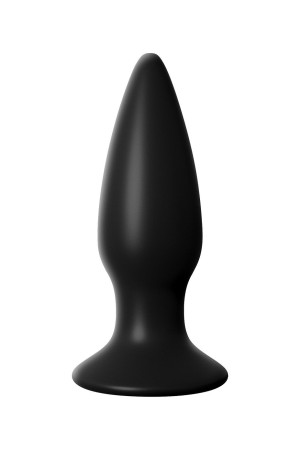 Чёрная малая анальная вибропробка Small Rechargeable Anal Plug - 10,9 см.