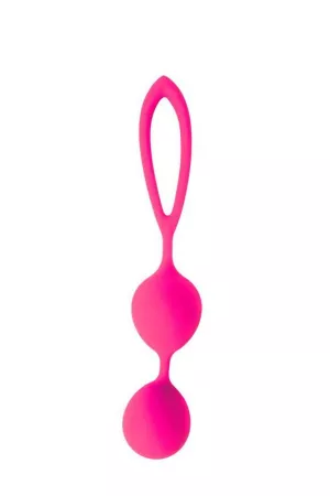 Розовые вагинальные шарики с петлёй Cosmo
